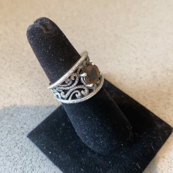 Smoky Quartz vintage style ring - Picture 2 of 2